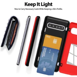 Red Galaxy S10 5G Goospery Magnetic Door 2 Card Shock Proof Case -Cheap NewCase Store galaxy s10 5g goospery magnetic door case red 3 07108.1652821086