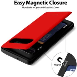 Red Galaxy S10 5G Goospery Magnetic Door 2 Card Shock Proof Case -Cheap NewCase Store galaxy s10 5g goospery magnetic door case red 4 73661.1652821086