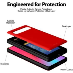 Red Galaxy S10 5G Goospery Magnetic Door 2 Card Shock Proof Case -Cheap NewCase Store galaxy s10 5g goospery magnetic door case red 5 94528.1652821086