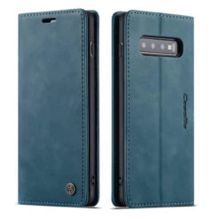 Blue CaseMe Compact Flip Premium Wallet Case For Galaxy S10e