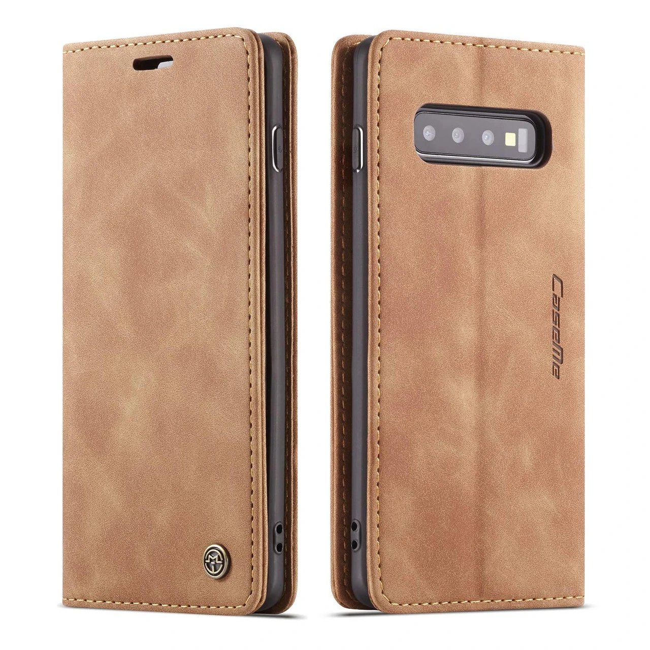 Brown CaseMe Soft Matte Business Wallet Case For Galaxy S10e 1 Brown CaseMe Soft Matte Business Wallet Case For Galaxy S10e