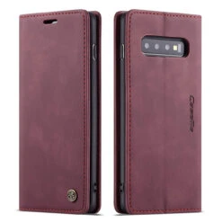 Elegant Galaxy S10 CaseMe Slim 2 Card Slot Wallet Case - Wine