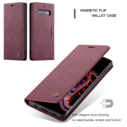 Wine CaseMe Slim Magnetic Premium Wallet Case For Galaxy S10e -Cheap NewCase Store galaxy s10 caseme wallet wine 5 72648.1687311110
