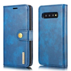 Blue DG.Ming Multi Card Wallet Detachable Magnetic Case For Galaxy S10