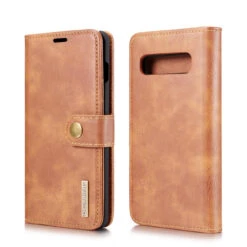 Brown Galaxy S10 DG.Ming Multi Card Wallet Detachable Magnetic Case