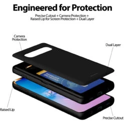 Black Goospery Slim Magnetic Door Credit Card Case For Galaxy S10 -Cheap NewCase Store galaxy s10 goospery magnetic door case black 3 38375.1667280937