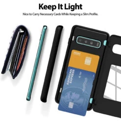 Black Goospery Slim Magnetic Door Credit Card Case For Galaxy S10 -Cheap NewCase Store galaxy s10 goospery magnetic door case black 6 29108.1667280937