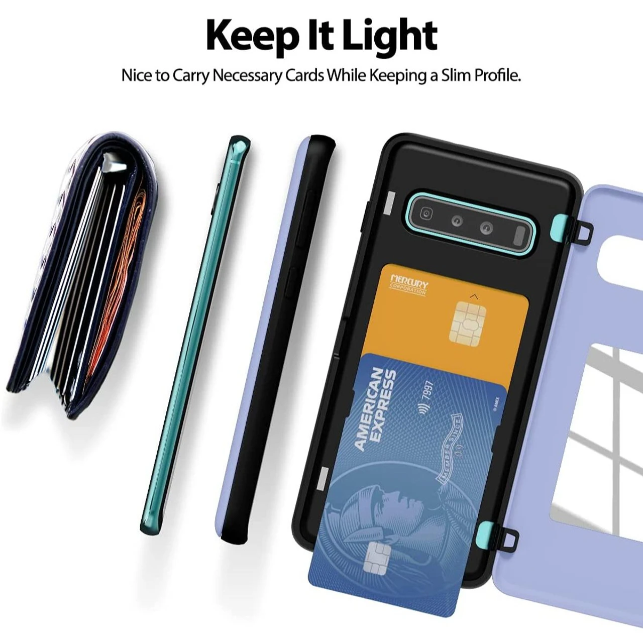 Lilac Galaxy S10 Goospery Magnetic Door 2 Card Shock Proof Case 3 Lilac Galaxy S10 Goospery Magnetic Door 2 Card Shock Proof Case - Image 3