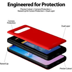 Red Galaxy S10 Mercury Magnetic Door 2 Card Shock Proof Case -Cheap NewCase Store galaxy s10 goospery magnetic door case red 3 56297.1675299226