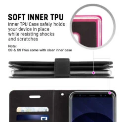 Black Genuine Mercury Mansoor Wallet Case For Galaxy S10+ Plus -Cheap NewCase Store galaxy s10 mercury mansoor wallet black 8 48004.1690165789