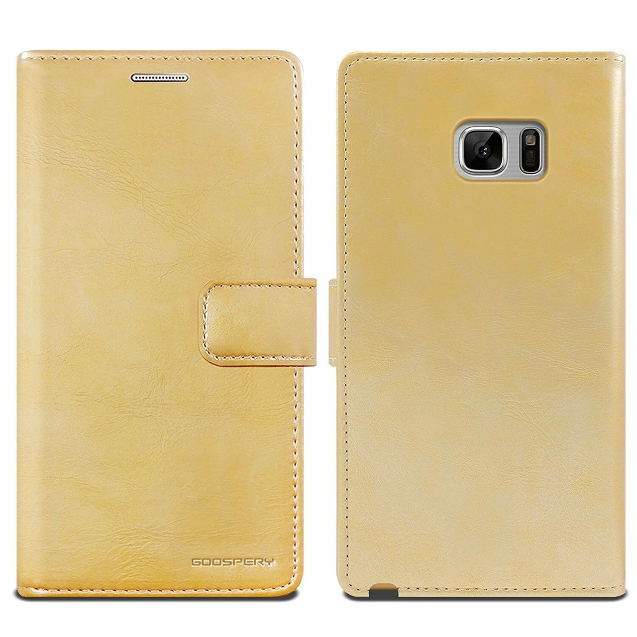 Gold Premium Mercury Mansoor Wallet Case For Galaxy S10+ Plus 2 Gold Premium Mercury Mansoor Wallet Case For Galaxy S10+ Plus - Image 2
