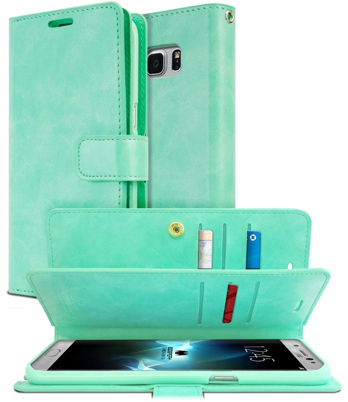Mint Green Genuine Mercury Mansoor Wallet Case For Galaxy S10 5G 1 Mint Green Genuine Mercury Mansoor Wallet Case For Galaxy S10 5G