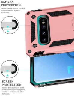 Rose Gold Slim Armor 360 Rotating Kickstand Case For Galaxy S10 5G -Cheap NewCase Store galaxy s10 metal circle shockproof stand case silver 7 39993.1681434870