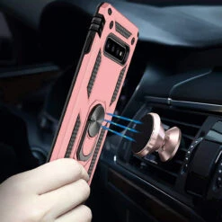 Rose Gold Slim Armor 360 Rotating Kickstand Case For Galaxy S10 5G -Cheap NewCase Store galaxy s10 metal circle shockproof stand case silver 8 19085.1681434871