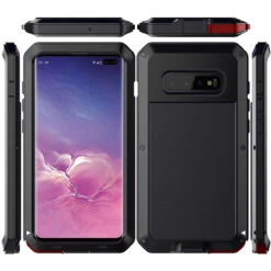 Samsung Galaxy S10 Black Metal Heavy Duty Shockproof Case -Cheap NewCase Store galaxy s10 metal water resistant case black 3 17221.1604976513