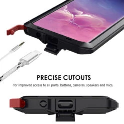 Samsung Galaxy S10 Black Metal Heavy Duty Shockproof Case -Cheap NewCase Store galaxy s10 metal water resistant case black 8 75146.1604976526