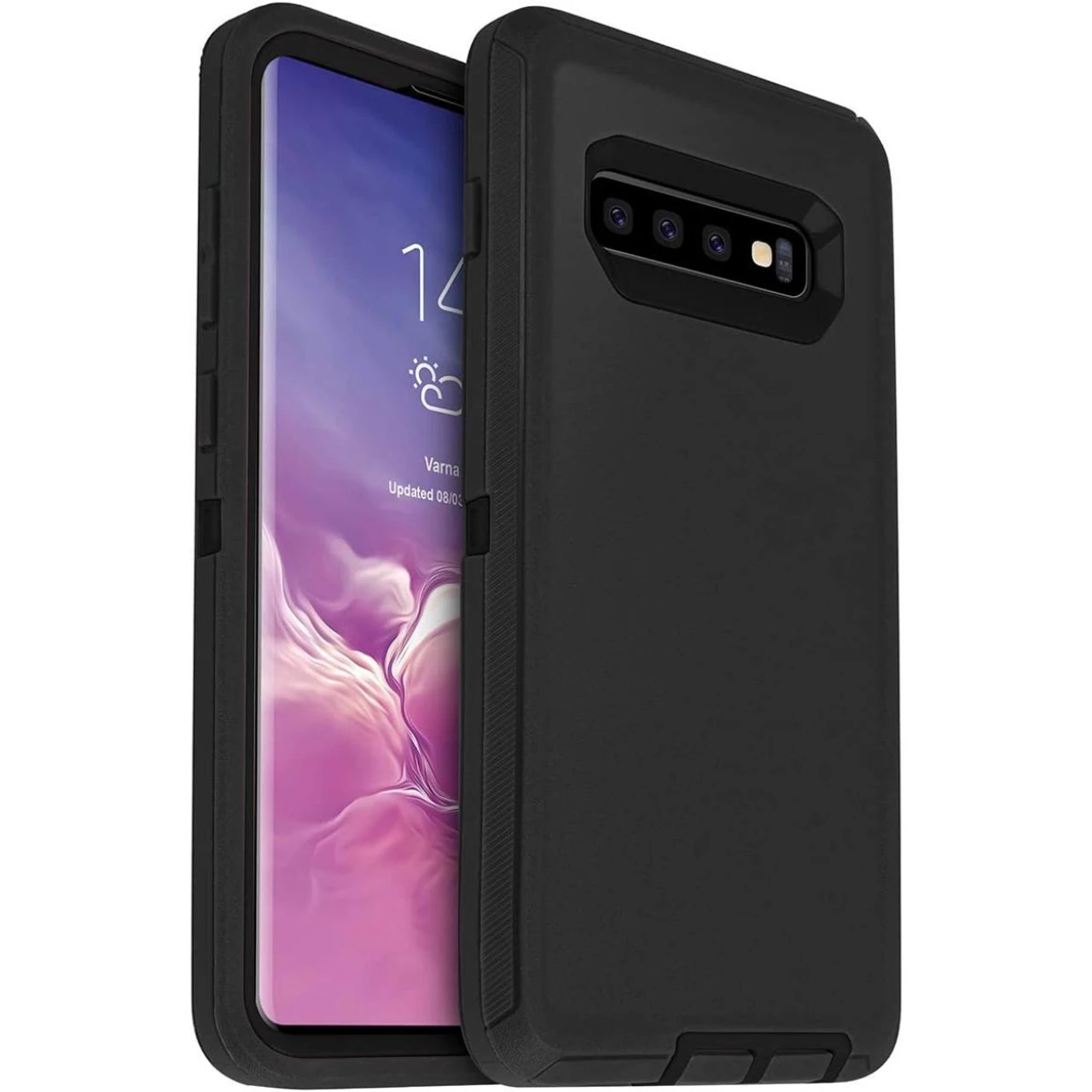 Black Galaxy S10 Rugged Shock / Drop Protection Defender Case 5 Black Galaxy S10 Rugged Shock / Drop Protection Defender Case - Image 5