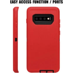 Red Heavy Duty Military Defense Drop Proof Case For Galaxy S10 -Cheap NewCase Store galaxy s10 military grade defender case red 5 67998.1691725194