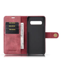 Red Galaxy S10 Plus DG.Ming 2 In 1 Leather Wallet Removable Magnetic Case -Cheap NewCase Store galaxy s10 plus dg ming wallet magnetic case red 6 33662.1701321552