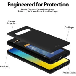 Black Goospery Magnetic Door 2 Card Shockproof Case For Galaxy S10 + Plus -Cheap NewCase Store galaxy s10 plus goospery magnetic door case black 5 40501.1671685102