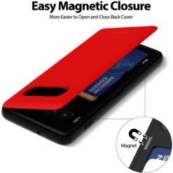 Red Galaxy S10 + Plus Mercury Slim Shock Proof Magnetic Door Case -Cheap NewCase Store galaxy s10 plus goospery magnetic door case red 7 07832.1652821083