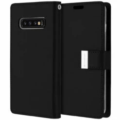 Black Genuine Mercury Rich Diary Wallet Case For Samsung Galaxy S10