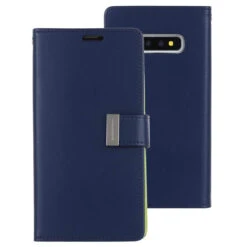 Galaxy S10 5G Navy Genuine Mercury Rich Diary Premium Wallet Case