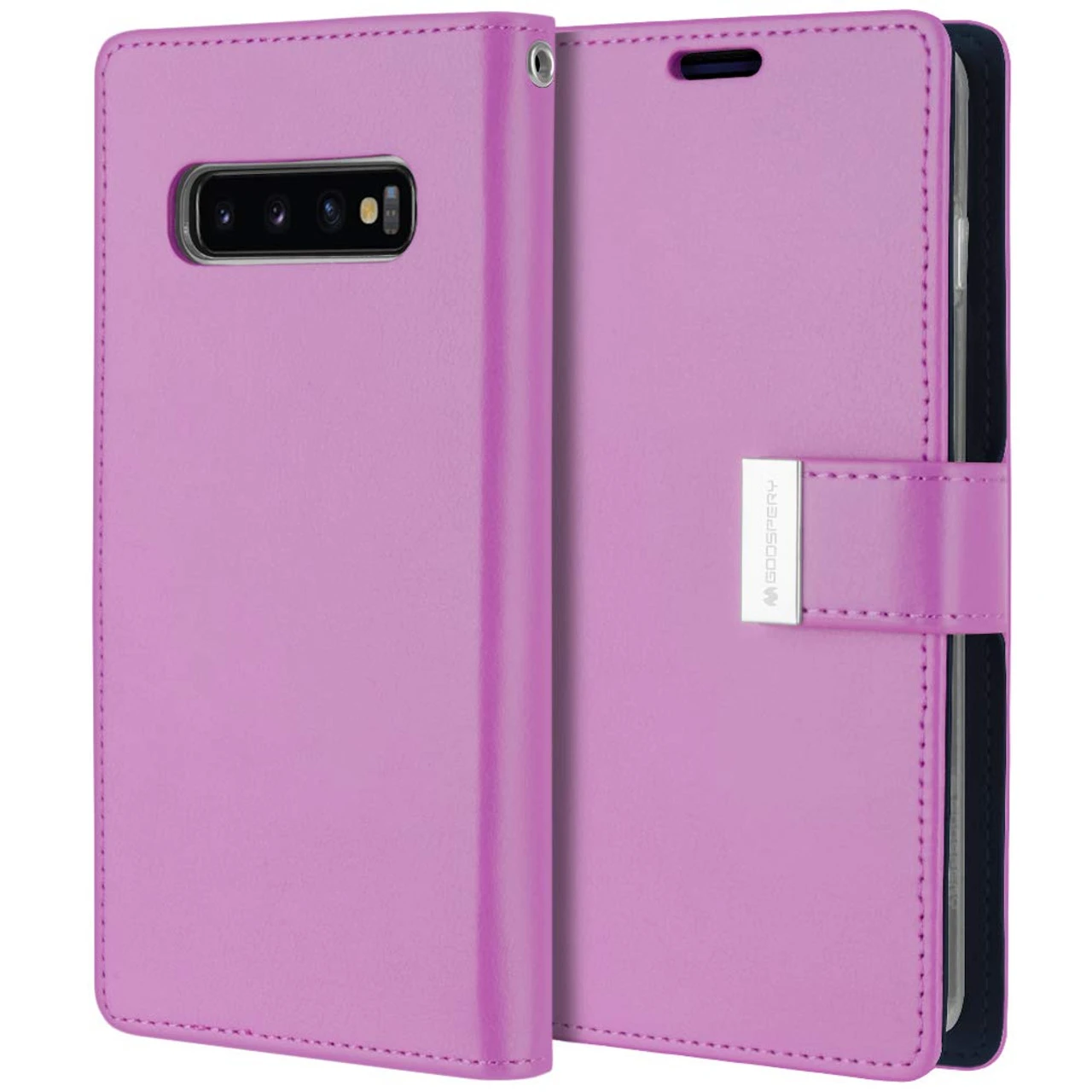 Fashionable Galaxy S10+ Plus Mercury Rich Diary Wallet Case - Purple 2 Fashionable Galaxy S10+ Plus Mercury Rich Diary Wallet Case - Purple - Image 2