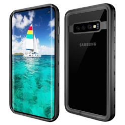 Black Samsung Galaxy S10 Waterproof Dirtproof Shockproof Case