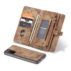 Brown Galaxy S20 Multi-Functional 2 In 1 Zipper Purse Wallet Case -Cheap NewCase Store galaxy s20 caseme multifunctional wallet brown 4 84174.1693273757
