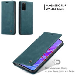 Blue Galaxy S20 CaseMe Wallet Classic Magnetic Closure Phone Case -Cheap NewCase Store galaxy s20 caseme wallet blue 3 09983.1693273846
