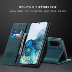 Blue Galaxy S20 CaseMe Wallet Classic Magnetic Closure Phone Case -Cheap NewCase Store galaxy s20 caseme wallet blue 4 89721.1693273846