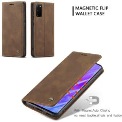 Brown Galaxy S20 CaseMe Wallet Vintage Retro Magnetic Phone Case -Cheap NewCase Store galaxy s20 caseme wallet brown 3 24189.1636801063