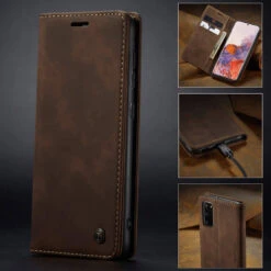 Brown Galaxy S20 CaseMe Wallet Vintage Retro Magnetic Phone Case -Cheap NewCase Store galaxy s20 caseme wallet brown 5 90950.1636801063