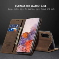 Brown Galaxy S20 CaseMe Wallet Vintage Retro Magnetic Phone Case -Cheap NewCase Store galaxy s20 caseme wallet brown 6 14648.1636801063