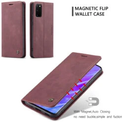 Classy Wine Galaxy S20 CaseMe Wallet Magnetic Card Holder Phone Case -Cheap NewCase Store galaxy s20 caseme wallet wine 6 43822.1690890930