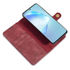 Red Galaxy S20 DG.Ming M2 Magnetic Shockproof Case Leather Wallet -Cheap NewCase Store galaxy s20 dg ming wallet magnetic case red 6 86785.1701321564