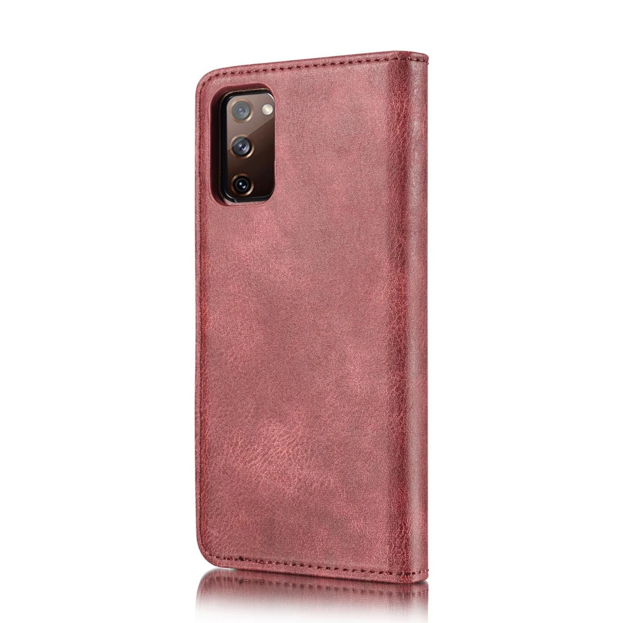Red DG.Ming M2 Magnetic Shockproof Case Leather Wallet For Galaxy S20 FE 3 Red DG.Ming M2 Magnetic Shockproof Case Leather Wallet For Galaxy S20 FE - Image 3