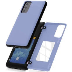Lilac Goospery Magnetic Door Bumper Card Holder Case For Galaxy S20 FE