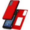 Red Galaxy S20 FE Goospery Slim Magnetic Door Credit Card Case