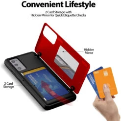 Red Galaxy S20 FE Goospery Slim Magnetic Door Credit Card Case -Cheap NewCase Store galaxy s20 fe goospery magnetic door case red 5 68334.1652821089