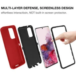 Red Galaxy S20 FE Tough Military Grade Drop Proof Defender Case 9 Red Galaxy S20 FE Tough Military Grade Drop Proof Defender Case -Cheap NewCase Store galaxy s20 fe military grade defender case red 3 97974.1673915600