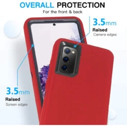 Red Galaxy S20 FE Tough Military Grade Drop Proof Defender Case 10 Red Galaxy S20 FE Tough Military Grade Drop Proof Defender Case -Cheap NewCase Store galaxy s20 fe military grade defender case red 4 87234.1673915600