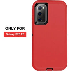 Red Galaxy S20 FE Tough Military Grade Drop Proof Defender Case 13 Red Galaxy S20 FE Tough Military Grade Drop Proof Defender Case -Cheap NewCase Store galaxy s20 fe military grade defender case red 7 32557.1673915600