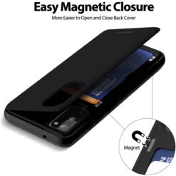 Black Goospery Magnetic Door Bumper Card Holder Case For Galaxy S20 -Cheap NewCase Store galaxy s20 goospery magnetic door case black 4 61127.1652821090