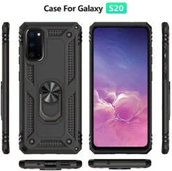 Black Galaxy S20 FE 5G 360 Rotating Metal Ring Armor Stand Case 6 Black Galaxy S20 FE 5G 360 Rotating Metal Ring Armor Stand Case -Cheap NewCase Store galaxy s20 metal kickstand case black 3 75441.1649130001