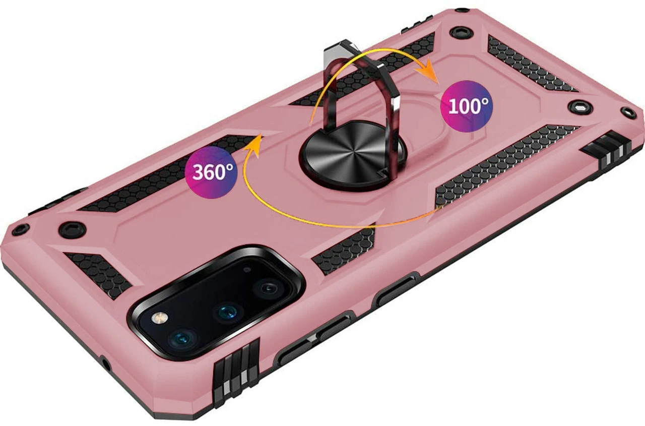 Galaxy S20 FE 5G Rose Gold 360 Rotating Metal Ring Armor Stand Case 2 Galaxy S20 FE 5G Rose Gold 360 Rotating Metal Ring Armor Stand Case - Image 2