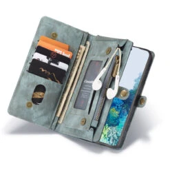 Blue CaseMe 11 Card Slot Wallet Magnetic Case For Galaxy S20 Plus -Cheap NewCase Store galaxy s20 plus caseme multifunctional wallet blue 5 79298.1687237255