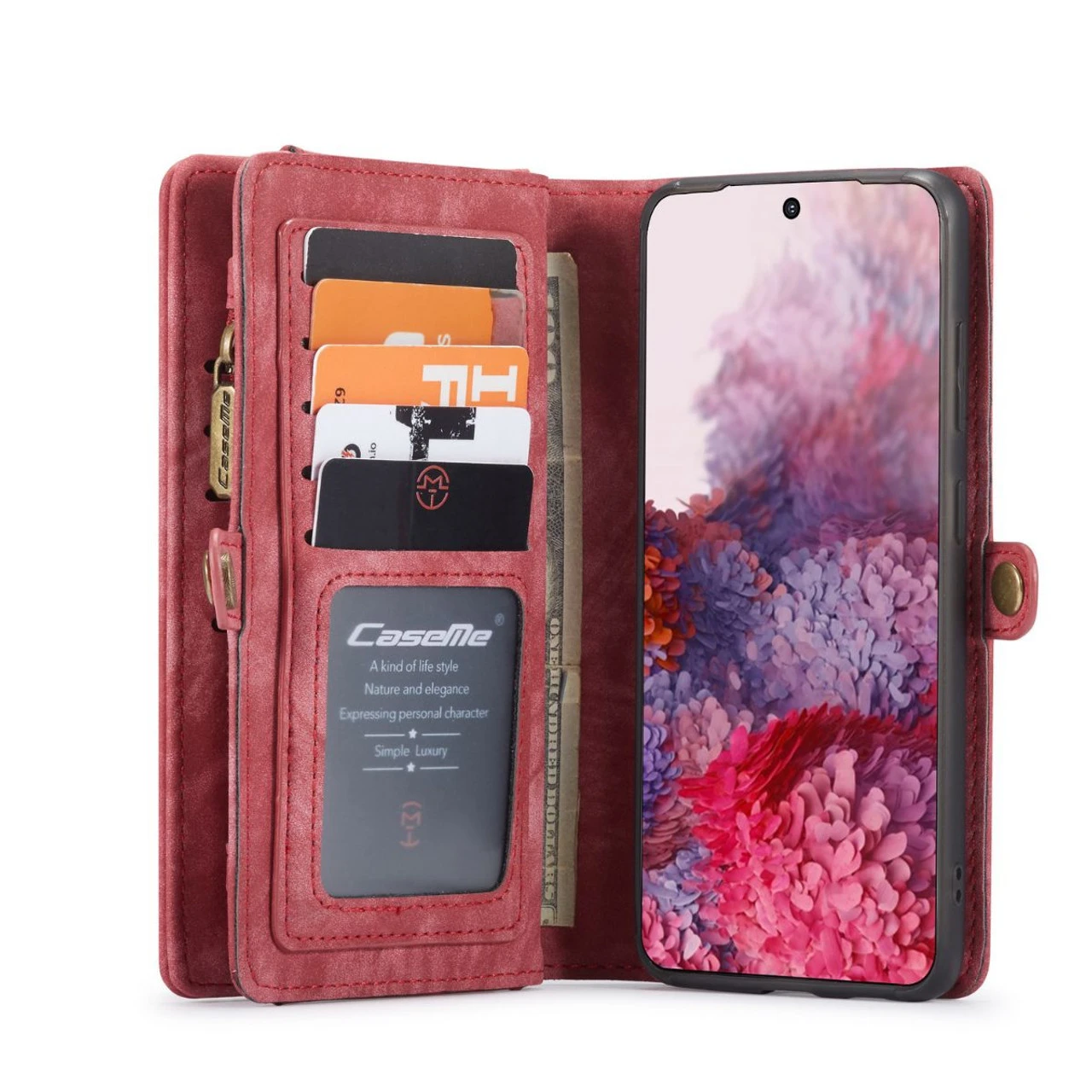 Red CaseMe 11 Card Slot Wallet Magnetic Case For Galaxy S20 Plus 2 Red CaseMe 11 Card Slot Wallet Magnetic Case For Galaxy S20 Plus - Image 2