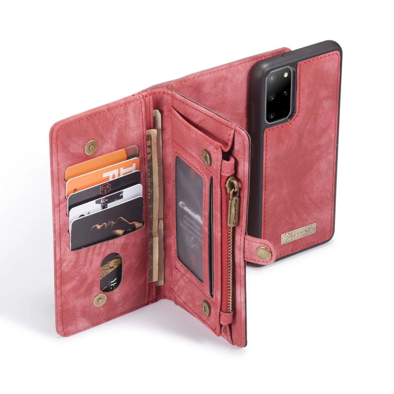 Red CaseMe 11 Card Slot Wallet Magnetic Case For Galaxy S20 Plus 3 Red CaseMe 11 Card Slot Wallet Magnetic Case For Galaxy S20 Plus - Image 3